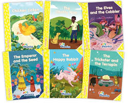 Jolly Phonics Folktales Readers, Complete Set (1-6) Yellow Level (pack of 6) New